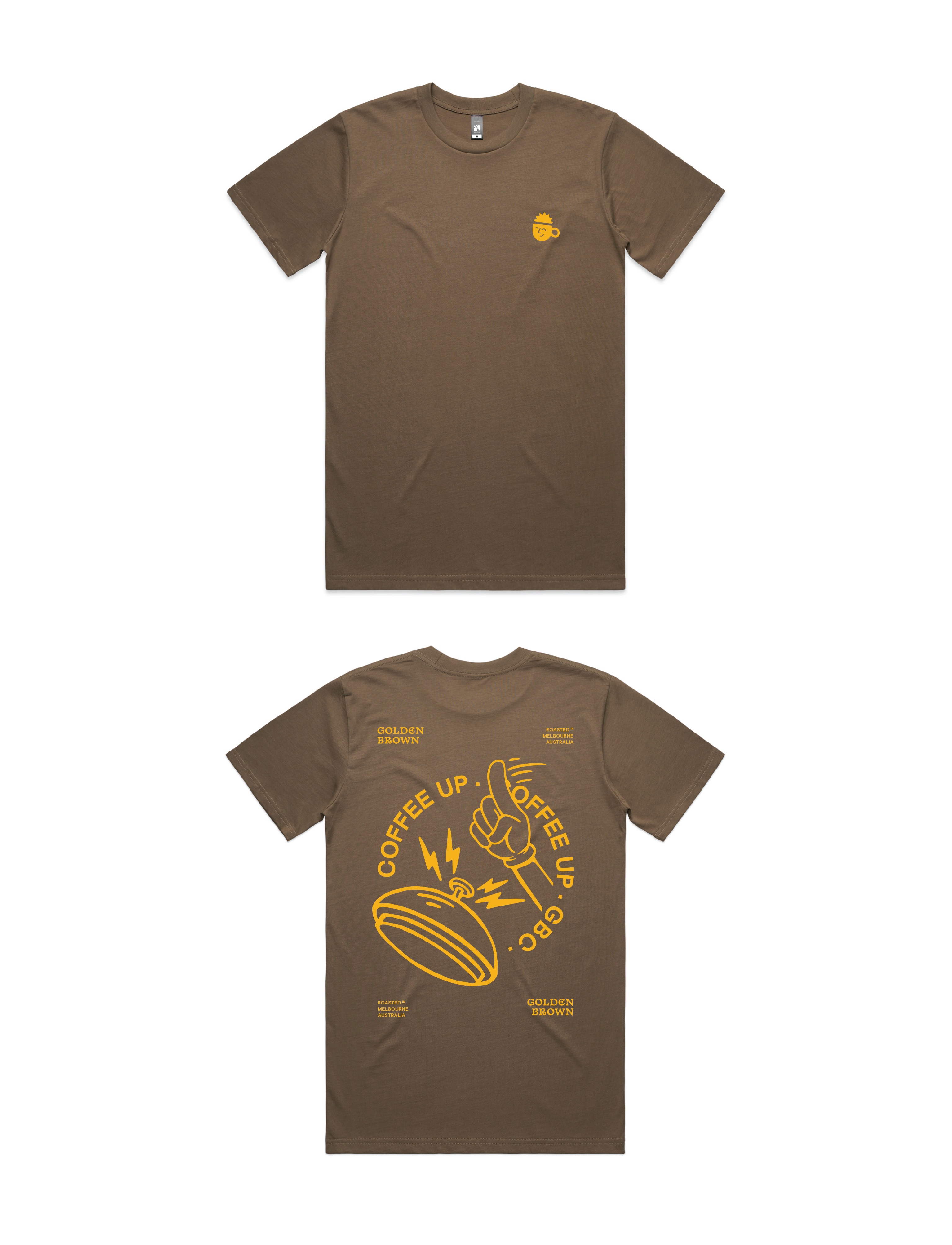 Golden Brown Coffee Up Tee
