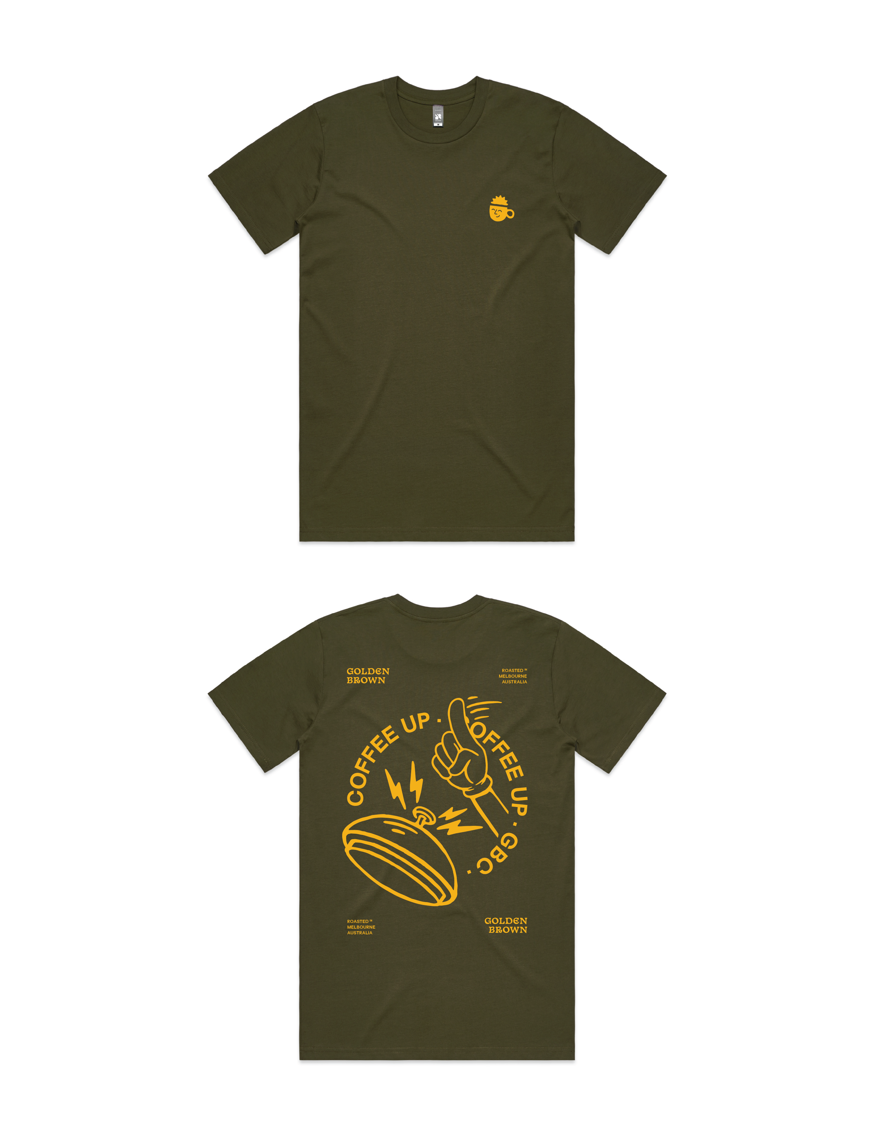 Golden Brown Coffee Up Tee